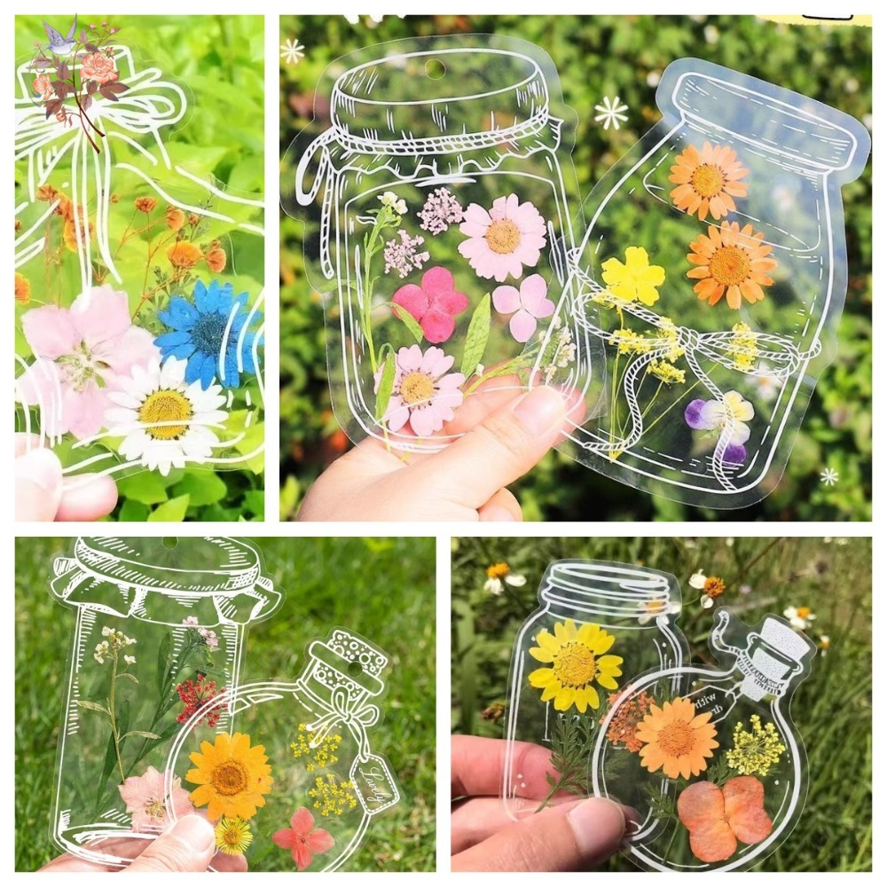 Dried Flower Bookmark - Прессованные сушеные цветы ручной работы, закладка,