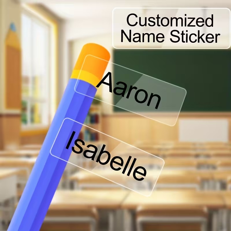 Personalized Name Box - Самоклеящиеся персонализированные бирки с именами и